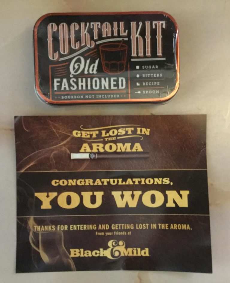 Winner in the 2019 Black and mild Email Sweepstakes