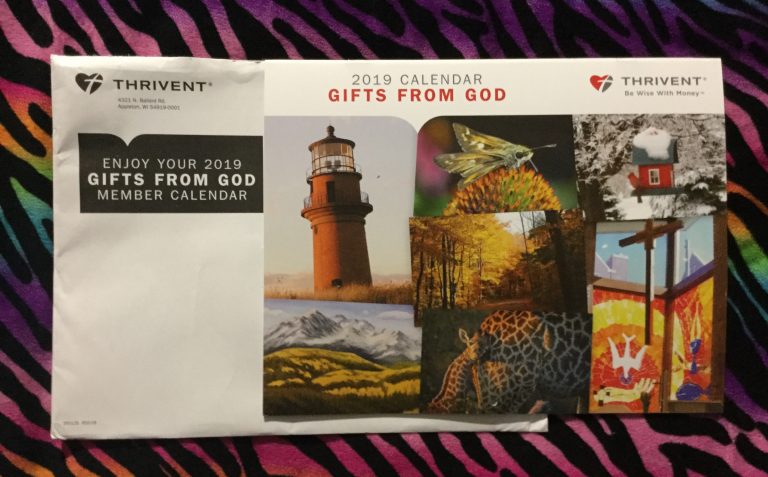 Free 2019 Trivent calendar
