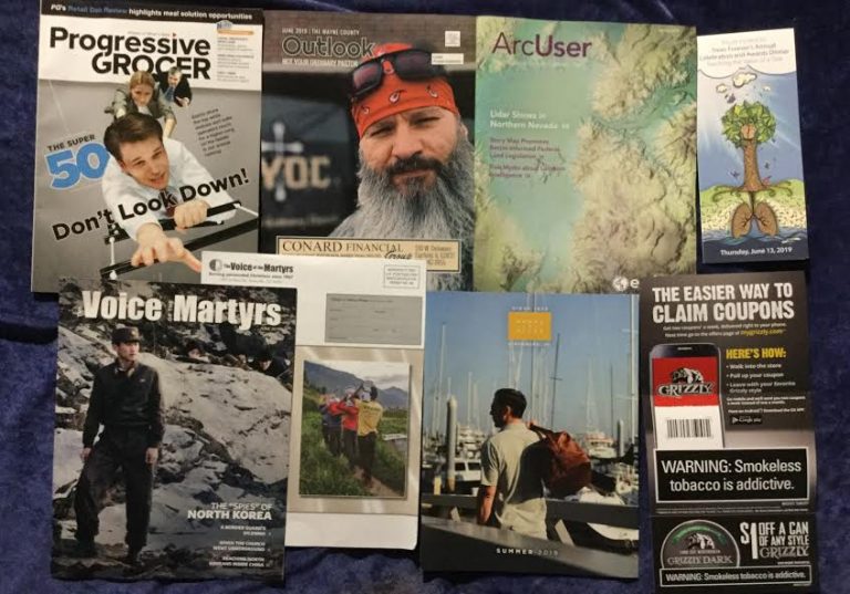 📬 05-30-2019 FREE mail🗽🏪 Progressive Grocer  😎 The Wayne County Outlook 🌎 Arc User 🌲Trees Forever ❄ The Voice of the Martyrs 🎒 Moore & Gills 🚭 Grizzly coupons 📚