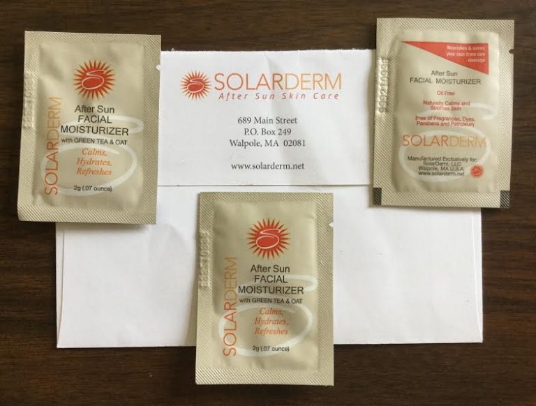 Free #Solarderm After Sun Facial Moisturizer