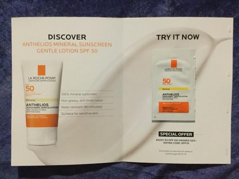 Free La Roche-Posay Anthelios Mineral SPF 50 Sunscreen Sample