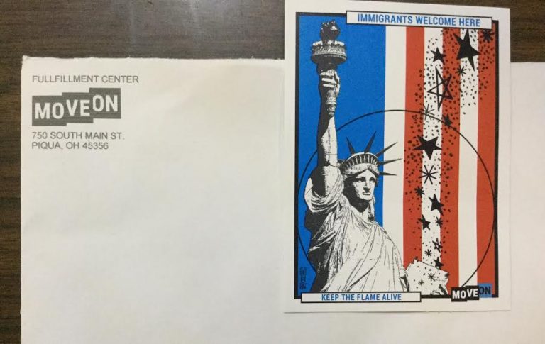 Free Immigrants Welcome Here Sticker