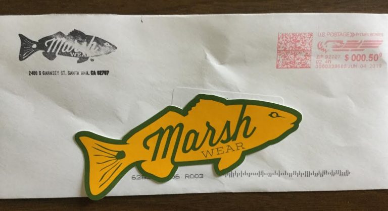 Free Marsh Wear Clothing Fish Sticker