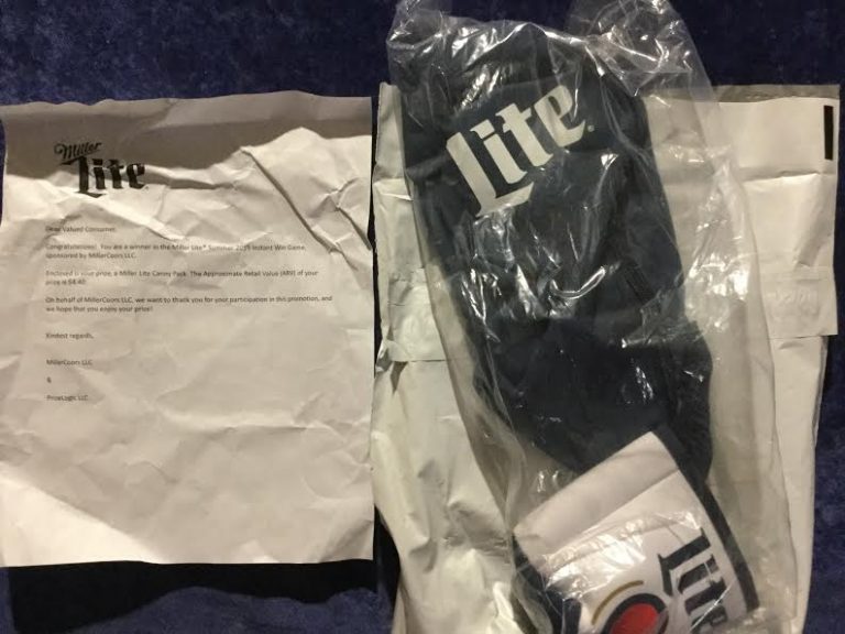 Winner in the Miller Lite Summer 2019 Instant Win Game