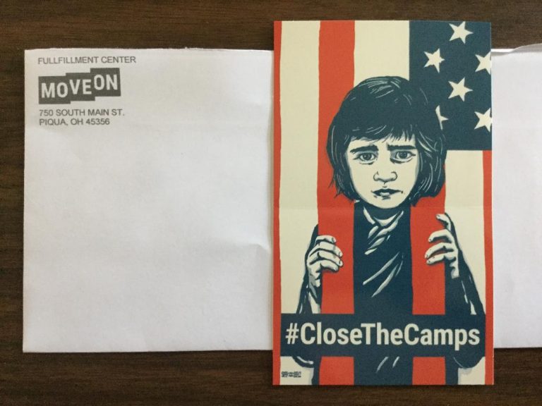Free #CloseTheCamps sticker