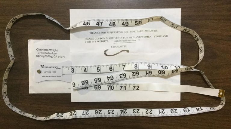 Free Vested Interests by #Charlotte #MyFine Tape Measure