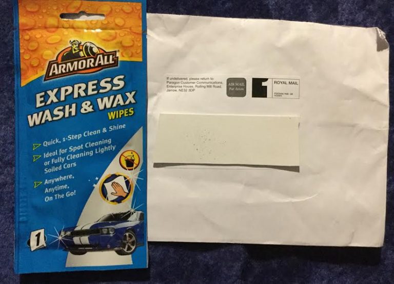 Free Armor All Express Wash & Wax Wipe