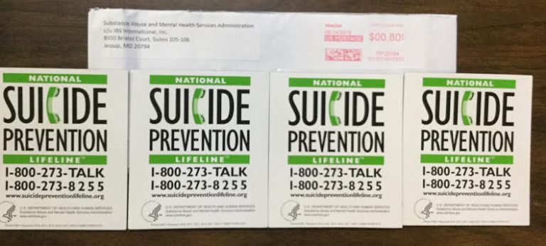 Free National Suicide Prevention Lifeline magnets