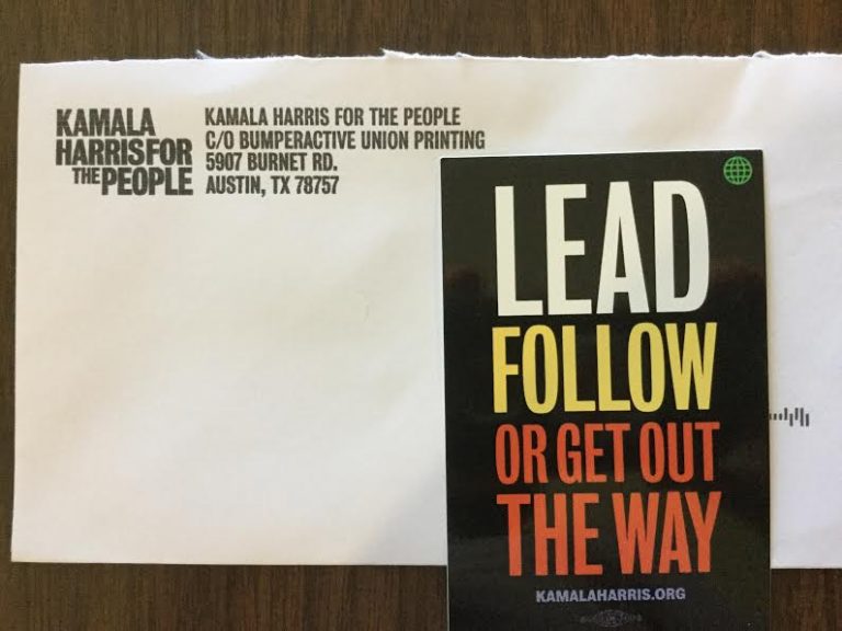 Free  Kamala Harris   Lead,Follow or get out of the way sticker