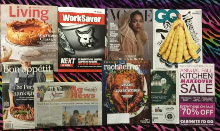 📬 10-21-2019 FREE mail 🎂 Martha Stewart Living 😹 Bobcat Worksaver 🎃 Vogue 👗 Bon Appetit 🌽 Wabash Valley Ag News 🦃 Rachael Ray Every Day with coupons 🗄 Cabinets To Go📚
