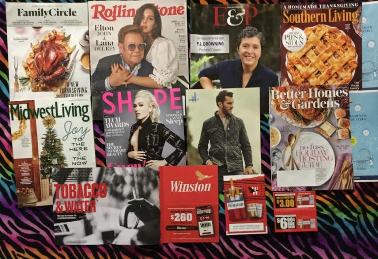 📬 10-30-2019 FREE mail 🦃 Family Circle 💎 Rolling Stone 📽 E & P 🎂 Southern Living 🎄Midwest Living 👙Shape 👕 Johnnie-O 🍜 Better Homes & Gardens 🚬 Winston coupons 📚