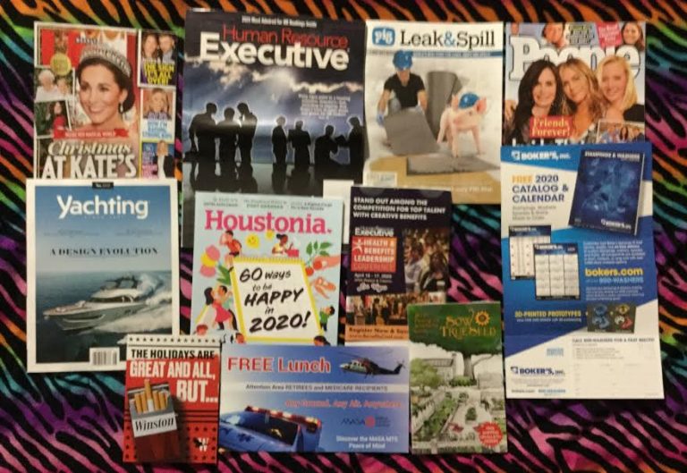 📬 12-26-2019 FREE mail 👑 US weekly 🗺 Human Resource Executive 🐖 Pig Leak & Spill 👪 People 🚢 Yachting 🌵 Houstonia 🍽 Human Resource Executive Conference 🗑Boker’s Inc 🚬 Winston coupons 🛩MASA 🌱 Sow True Seed 📚