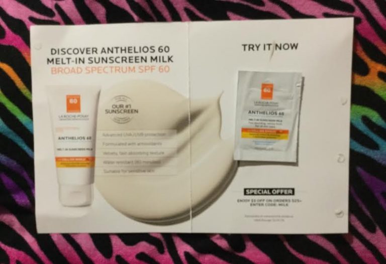 Free LaRochePosay Anthelios 60 Melt-In Sunscreen Milk Sample