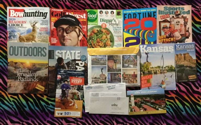 📬 01-04-2020 FREE mail 🏹 Bow Hunting 🏌 Golf Digest 😋 Food Digest 🔮 Fortune 2020 🏈 Sports Illustrated Kids 🌄 Kansas Outdoor Travel Guides and map 🏇 SmartPak Smart Supplements 🗓 Unity 2020 Calendar 📚