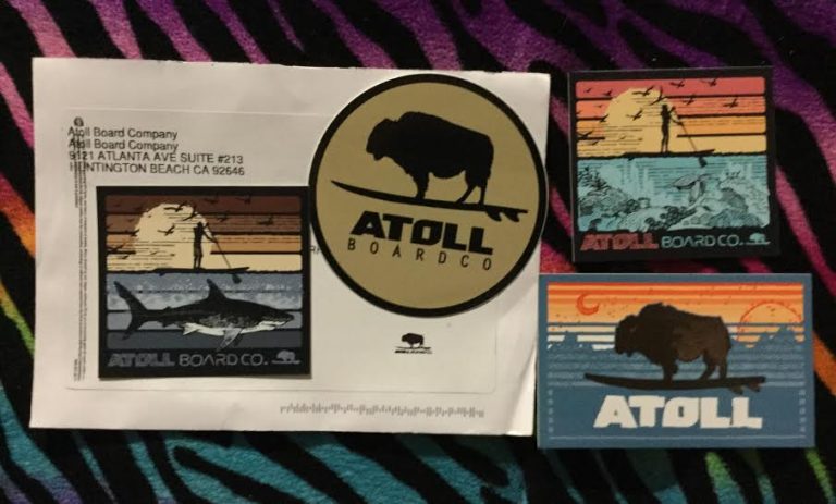 Free Atoll Board Co. Stickers