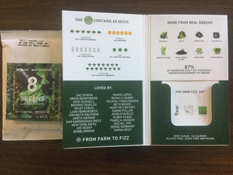 Free 8Greens Effervescent Tablet sample