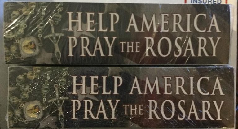 Free Help America Pray the Rosary  stickers