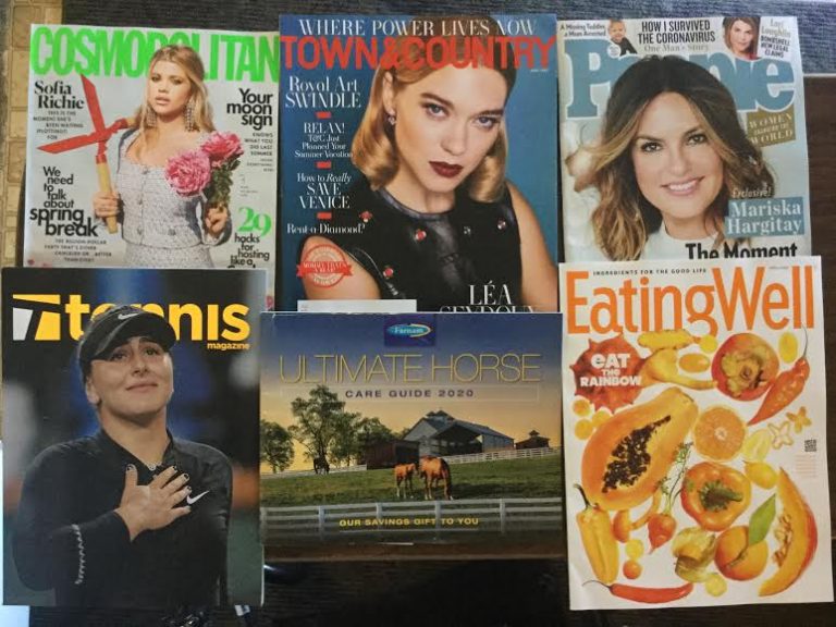 📬03-07-2020 FREE mail 🌹 Cosmopolitan  👗Town & County 👪 People  🎾 Tennis magazine 🐎 Farnam Ultimate Horse care guide 2020 🍑 Eating Well 🌶