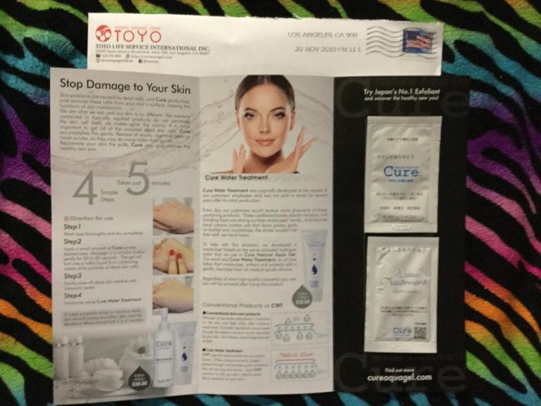 Free Cure-Natural aqua Gel Cure Water Treatment Skin Care Sample