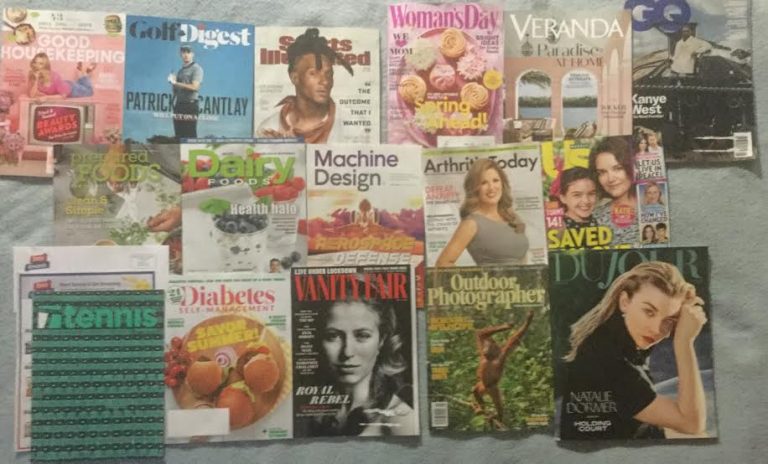📬 04-27-2020 FREE mail 📺 Good Housekeeping 🏌 Golf Digest 🏀 Sports Illustrated 🎂 Woman’s Day 🏡 Veranda 🚚 GQ 🍽 Prepared Foods 🍧 Dairy Foods 🚀 Machine Design 💊 Arthritis Today 👪 US weekly 🤑 Tasty Rewards Coupons 🎾 Tennis 🍔 Diabetes Self-Management 🔐 Vanity Fair 📷 Outdoor Photographer 👙 DuJour 📚