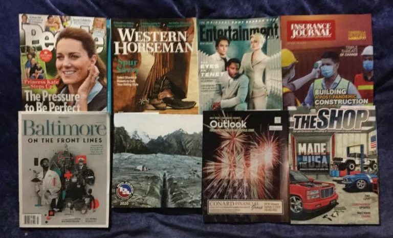 📬6-26-2020 FREE mail 👪People 👢 Western Western Horseman 📽 Entertainment Weekly 😷 Insurance Journal 🏥 Baltimore 👕 Big Agnes 🎆 The Wayne County Outlook 🚗 The Shop📚