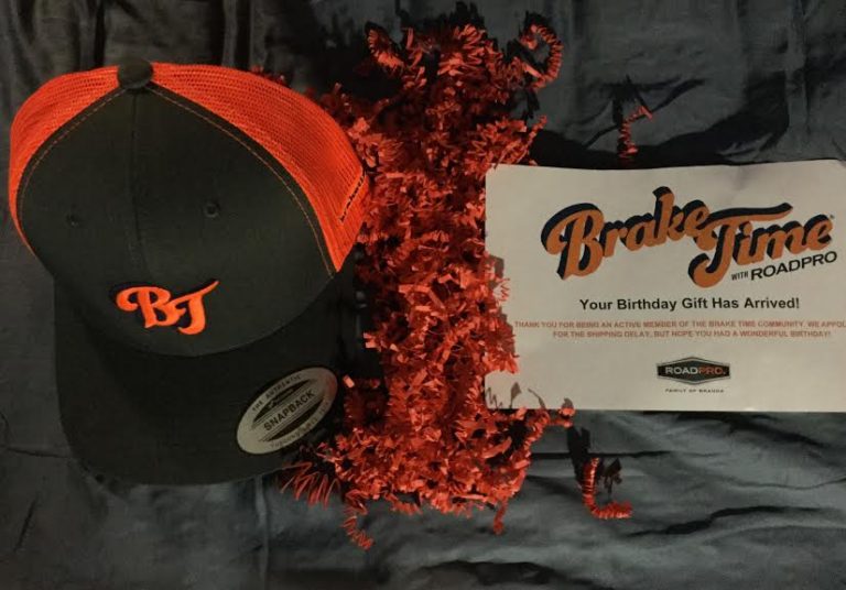 Free Brake Time with Road-pro Birthday   Hat