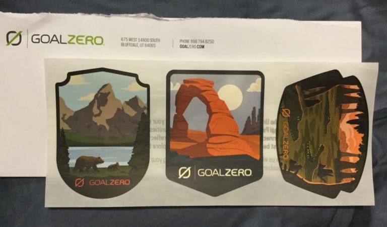 Free Goal Zero Stickers