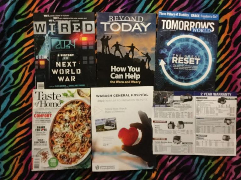 📬 1-20-2021 FREE mail 🔌 Wired 📖 Beyond Today⛪ Tomorrow’s World 🍝 Taste of Home 🏥Wabash General Hospital 🐖 Hog Slat 📚