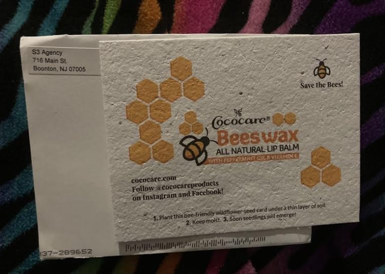 Free  bee-friendly wildflower seed card