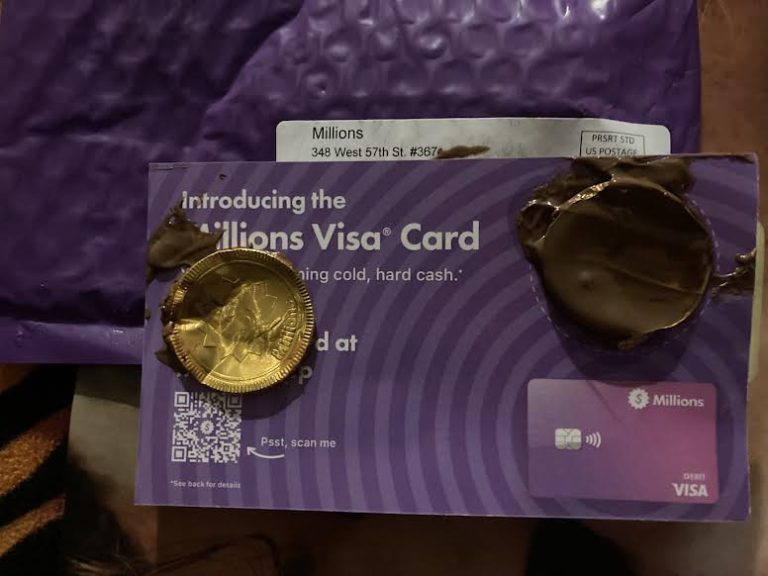 Free Millions Card Chocolate Coin