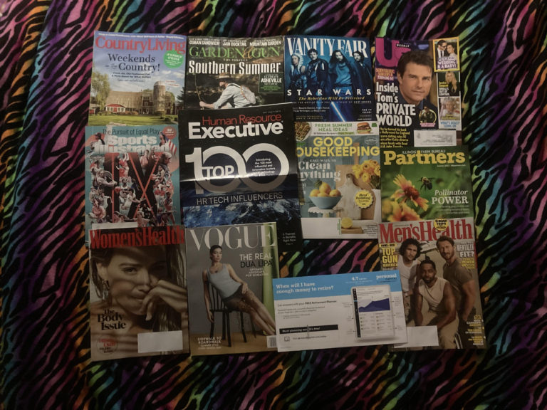 📬 5-21-2022 FREE mail 🐄 Country Living 🎣 Garden & Gun 🌠 Vanity Fair 👪 US weekly 🏋 Sports Illustrated 🌐 Human Resource Executive 🍋 Good Housekeeping 🐝 Illinois Farm Bureau Partners 👙 Women’s Health 🏃 Vogue 🏧 Personal Capital👬  Men’s Health 📚