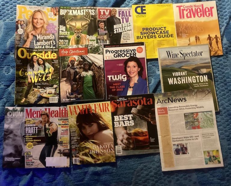 📬 7-2-2022 FREE mail 👪 US weekly 🏹  Buckmasters 📺 TV guide 🏋 CE 🏖 Conde’ Nast Traveler 😎 Outside ⛺ The Voice of the Martyrs 🏪 P🍷 Wine Spectator progressive Grocer ⛪ The Voice of the Martyrs 🍺 Men’s Health  👙 Vanity Fair 🍻 Sarasota 🌎  Arc News 🎆 🎇