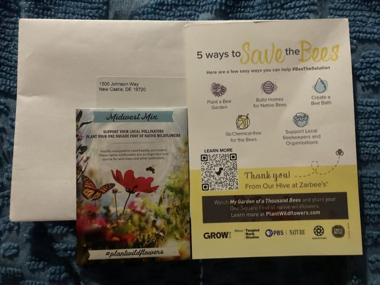 Free Zarbee’s  Midwest Mix seeds