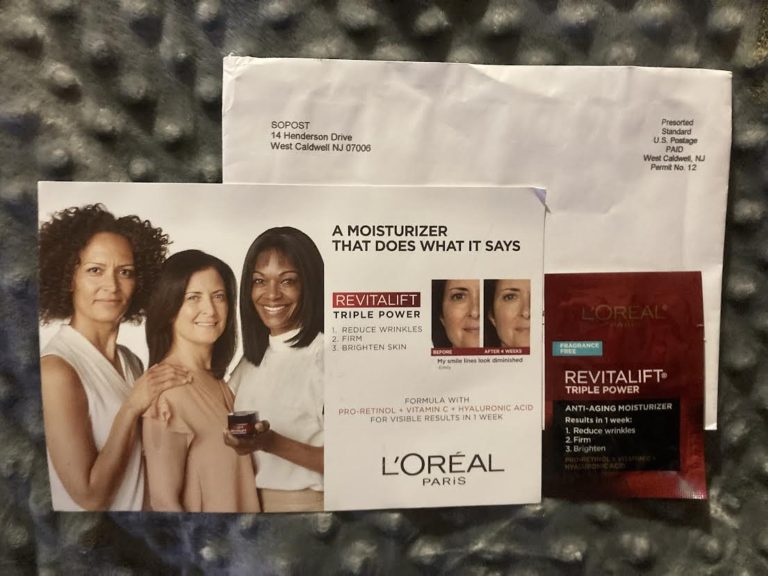 Free LORÉAL Paris Triple power Aging moisturizer