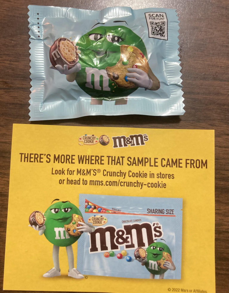 Free M&Ms Crunchy Cookie Sample