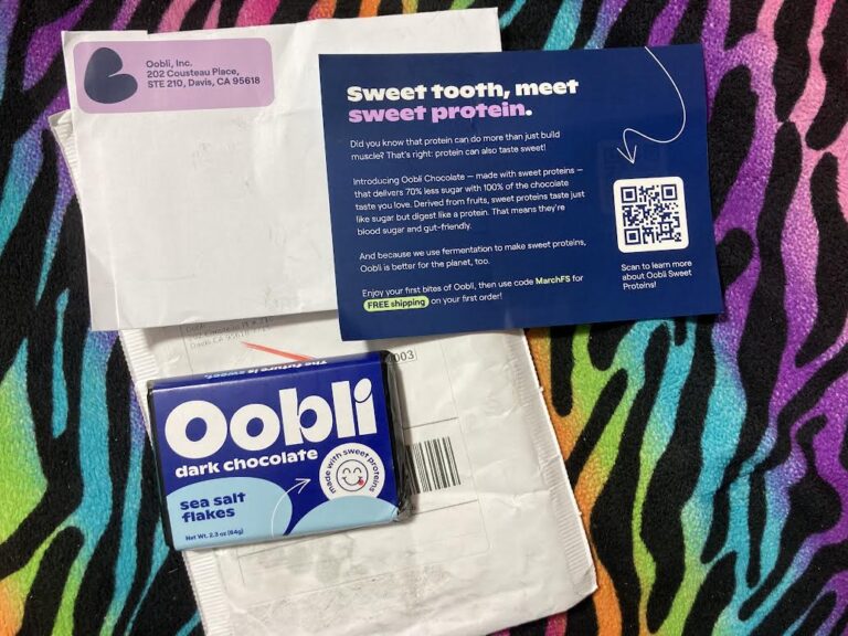 Free Oobli Sea Salt  Chocolate   Candy Bar