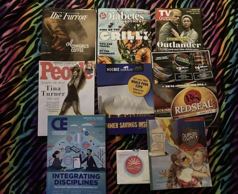📬 6-5-2023 Free mail ☕ The Furrow 🍑 Diabetes Self- Management 📺 TV Guide 👗People 🐖 Hog Slat 🚭 Red Seal coupons 🔬 C E 🗾 Southern Indiana Dubois County travel guide 📚