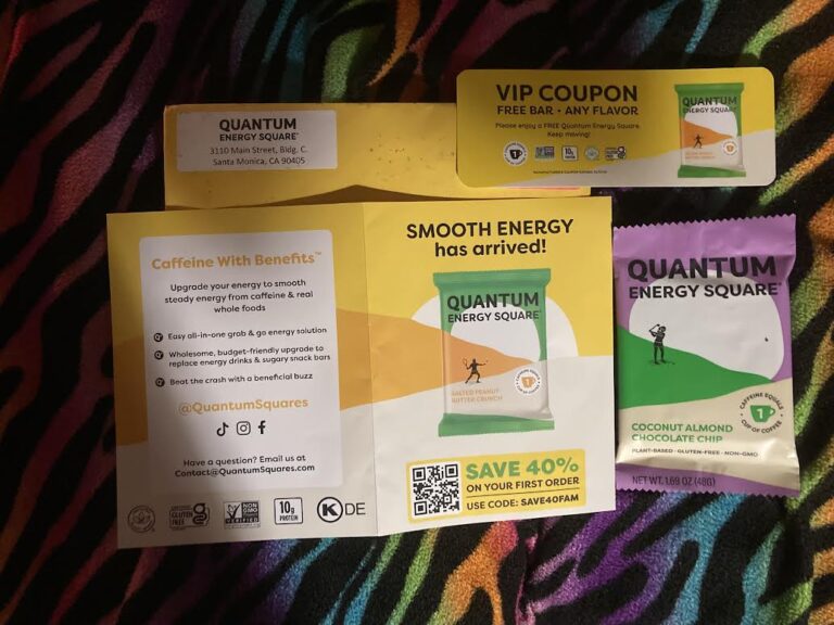Free Quantum Energy Squares Salted Peanut Butter Crunch Bar