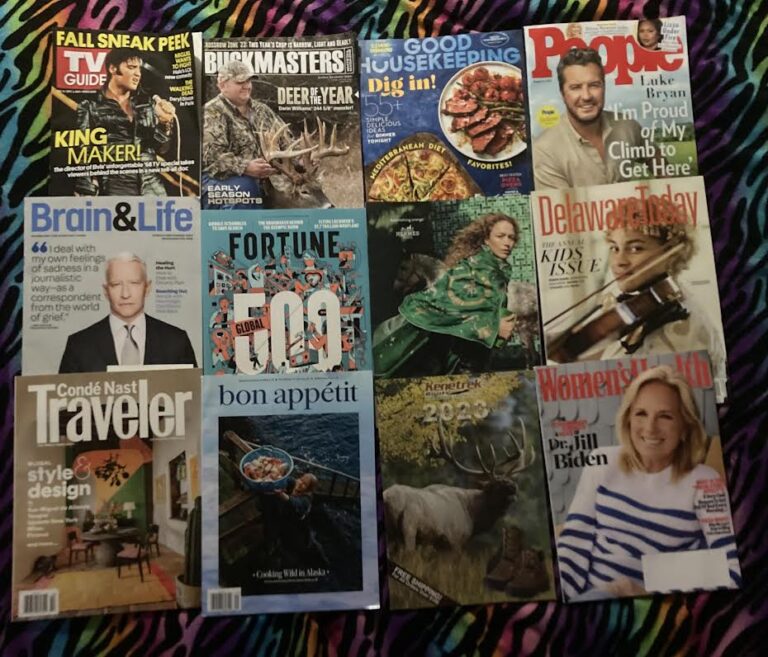 📬 8-12-2023 Free mail 📺 TV Guide 🏹 Buckmasters 🍕 Good Housekeeping 👪 People 🤓 Brain & Life 🔮 Fortune 👙 Vanity Fair 🎻 Delaware Today 🗾 Conde’ Nast Traveler 🦀 Bon Appetit 👢👢 Kenetrek 👩 Women’s Health 📚