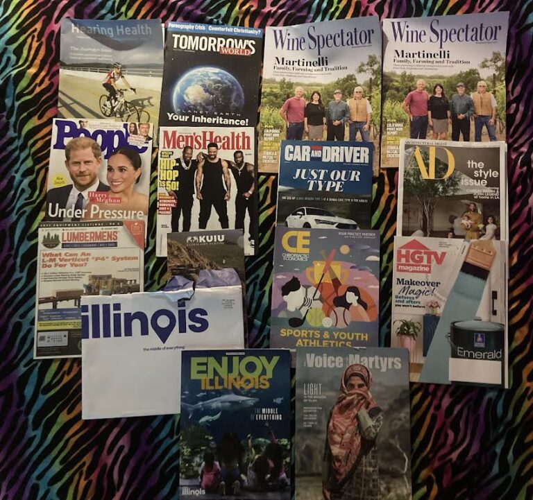 📬 8-5-2023 Free mail 🚴 Hearing Health 🌏 Tomorrow’s World 🍷🍷Wine Spectator 👪 People 🏋 Men’s Health 🏎 Car and Driver 🏡 AD 🌳 Lumbermens 👕 Kuiu Ultralight Hunting 🏒 CE 🎨🖌 HGTV 🗺 Illinois travel guide ⛪ The Voice of the Martyrs 📚