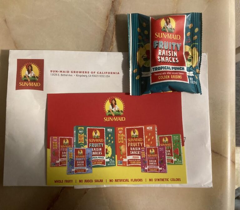 Free SunMaid Tropical Punch Golden Raisins Sample