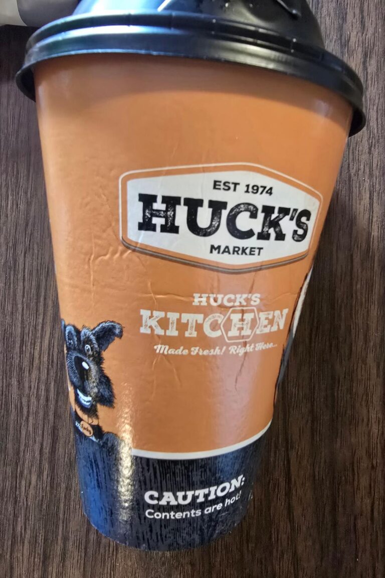 Free hot   chocolate at  Huck’s MARKET