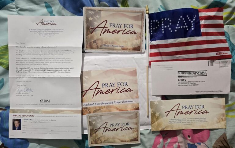 Free CBN Pray for America Sticker