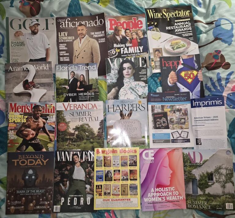 Several days of free magazines